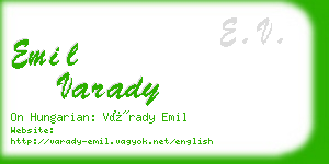 emil varady business card